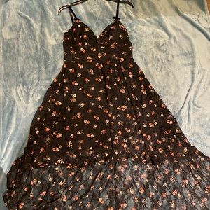 Floral high low dress NWT